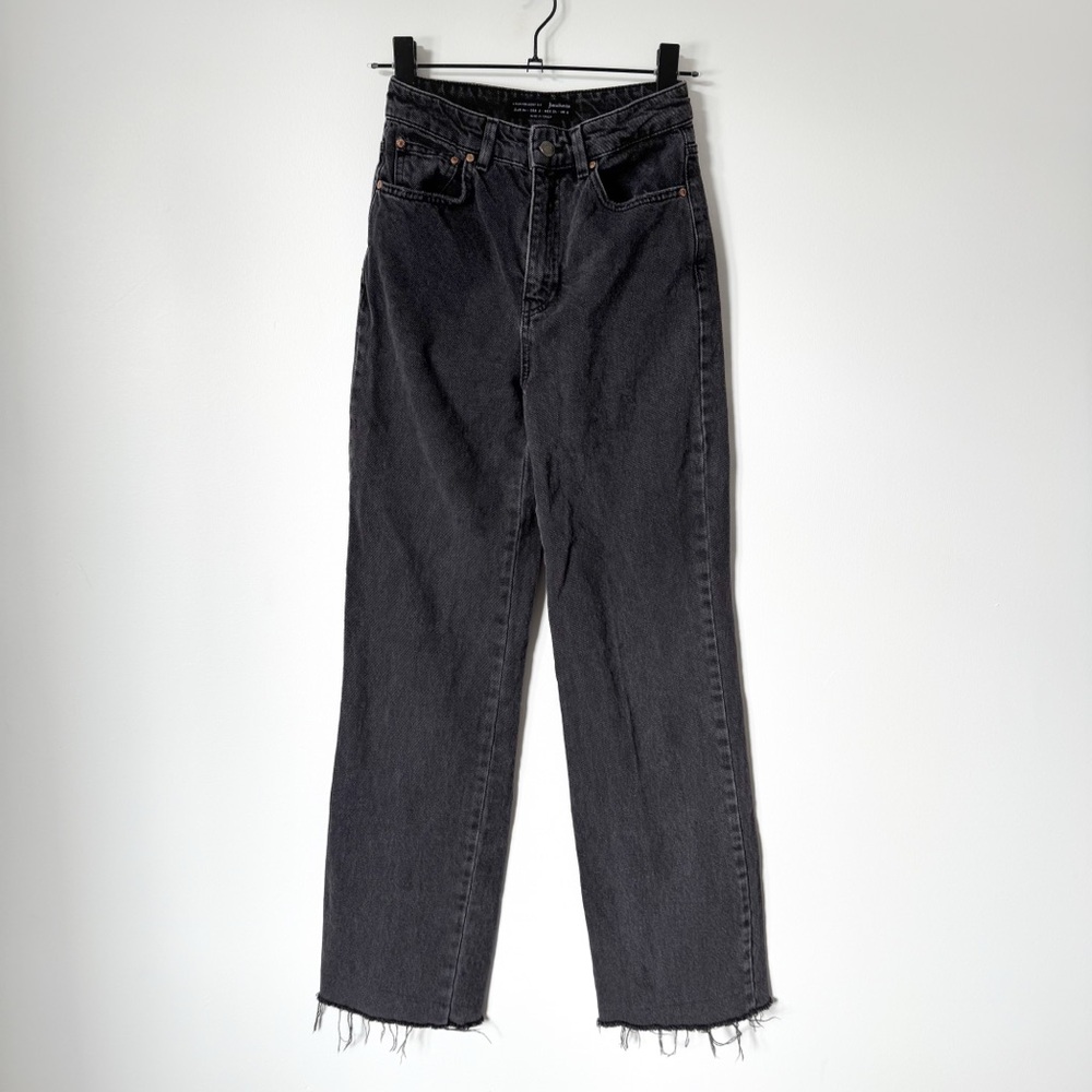 Stradivarius Black Long Straight Fit Jeans